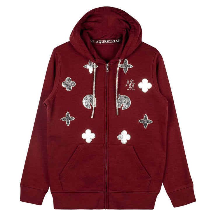 Zip Hoodie "Candice" - burgundy