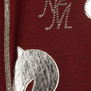 Zip Hoodie "Candice" - burgundy (Detail)