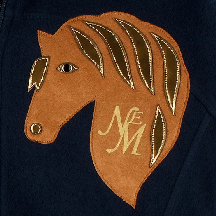 Fleece Jacket "Equiglam Set" - dark blue (Front Detail)