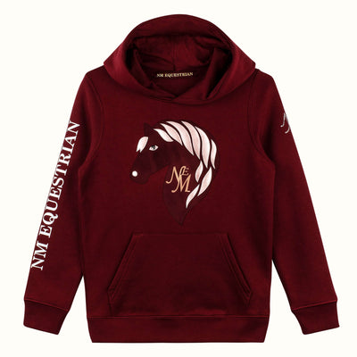 Hoodie "Equiglam" - burgundy