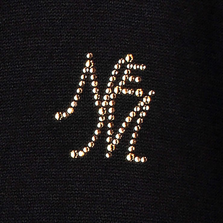 Knit Cardigan "Supreme" - black (Front, Detail)