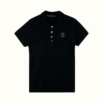 Polo Shirt "Grande" - black (Front)