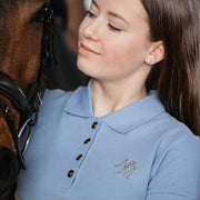 Polo Shirt "Grande" - light blue (Model)