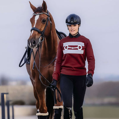 Sweatshirt "Glossy" - burgundy (Model)