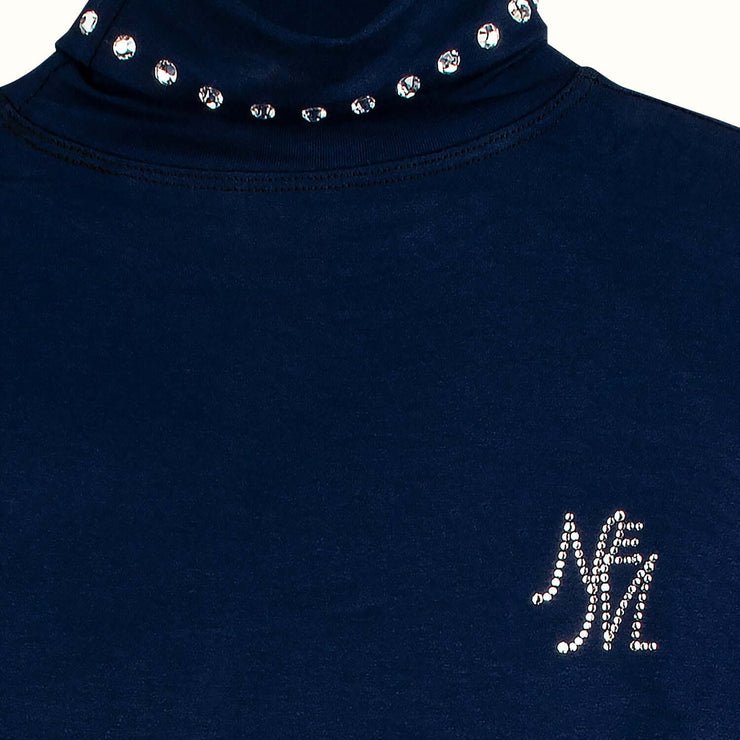 Turtleneck Shirt "Jewel" - dark blue (Detail)