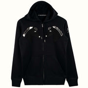 Zip Hoodie "Equiville" - black