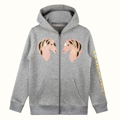 Zip Hoodie "Equiglam Set" - heather grey